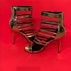 Gold Cage Heels